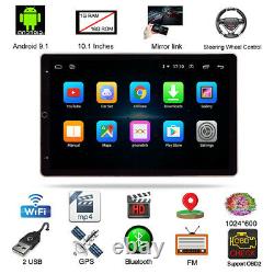 Android 9.0 10.1po Double Din Car Fm Stereo Radio Gps Navigation Player Wifi Bt
