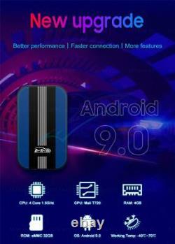 Android 9.0 Quad-core Universal Voiture Multimédia Vidéo Sans Fil Carplay Box 4+32gb