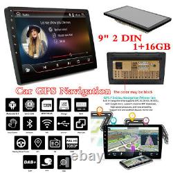 Android 9.1 9 2 Din Bluetooth Voiture Gps Navigation Stereo Radio Lecteur Audio Usb