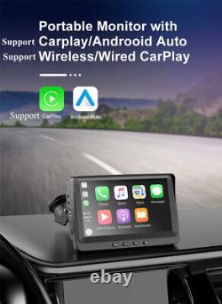 Autoradio 7 pouces DIN portable avec Apple CarPlay, Android CarPlay, radio FM et lecteur MP5