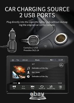 Autoradio de voiture sans fil Android Auto Apple CarPlay portable de 9 pouces avec caméra arrière