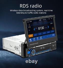 Autoradio simple DIN 7 pouces avec écran tactile, Bluetooth, lecteur MP5, CarPlay et radio FM