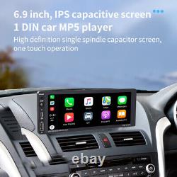Autoradio stéréo de voiture à écran tactile MP5 lecteur simple din Carplay FM USB Bluetooth