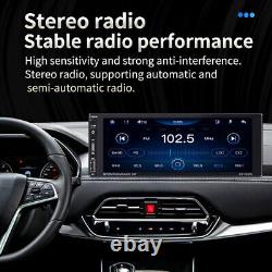 Autoradio stéréo de voiture à écran tactile avec lecteur MP5, simple DIN, Carplay, FM, USB, Bluetooth