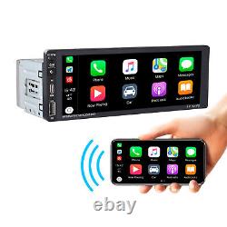 Autoradio stéréo de voiture à écran tactile avec lecteur MP5, simple DIN, Carplay, FM, USB, Bluetooth