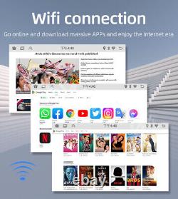 Autoradio stéréo pour voiture à écran rétractable, sans fil, compatible Android Auto CarPlay WiFi GPS