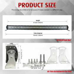 Barre de lumière de travail LED combo projecteur et phare courbé 22 32 42 52'' pour conduite hors-route 50
