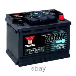 Batterie de voiture YUASA 12V 65Ah 600A B3 T1 de démarrage SMF de remplacement compatible Fiat 500 1.4