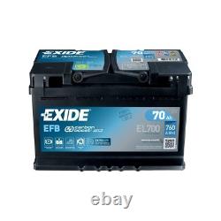 Batterie pour Citroën Dispatch VF7 2.0 HDi 165 Exide EFB 12V 70Ah 760CCA AFB096