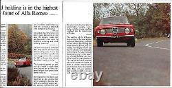 Brochure des ventes du marché britannique de l'Alfa Romeo Giulia 1600 Sprint GT & GTA 1965-68