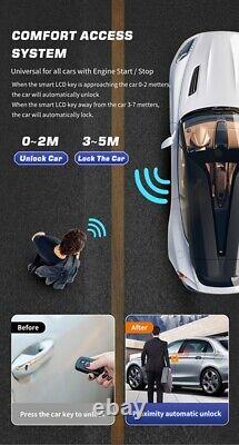 Clé de voiture intelligente sans clé à télécommande numérique à écran tactile anti-rayures et étanche