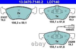 Compatible avec Alfa Romeo 147 1.6 16v T. Spark, jeu de plaquettes de frein, frein à disque 13047071402 Ate