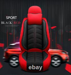 Deluxe Edition Full Seat Pu Leather Car Seat Coussins Noir/rouge + Accoudoir