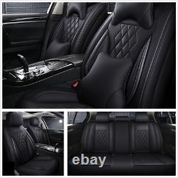 Deluxe Edition Seat Cushion Microfiber Leather Car Seat Covers Full Set 4 Saison