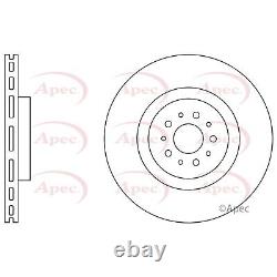 Disques de frein avant ventilés Apec de 330mm en paire pour Alfa Romeo 147 3.2 GTA