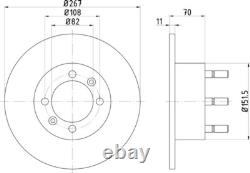 Disques et plaquettes de frein avant pour Alfa Romeo 267 mm pleins 1317 12351002