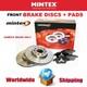 Ensemble Disques De Frein Avant + Plaquettes Mintex Pour Alfa Romeo 156 1.8 16v T. Spark 2000-2005