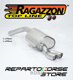 Échappement Ragazzon avec embouts 2x70 pour Alfa 156 GTA 3.2 V6 Berline 250Cv 2002