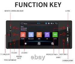 Écran tactile 1 Din 5 pouces Autoradio Bluetooth Audio Lecteur MP5 Récepteur FM pour voiture