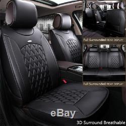 En Cuir Respirant Car Seat Cover Pleine Surround 3d Coussin D'assise De Luxe