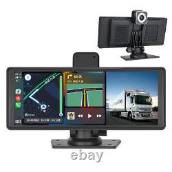 Enregistreur de voiture à double objectif Caméra Carplay Android Auto Car Radio Stéréo BT GPS Player