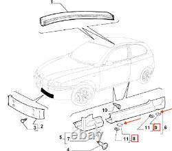 Ensemble de 4 couvercles de points de levage de bas de caisse Alfa Romeo 147 GTA Primed 156040908,156