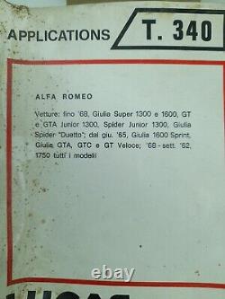 Filtre à air Lucas Alfa Romeo Giulia 1.3 1.6 GT et GTA Spider Junior 1.3 jusqu'en 1968