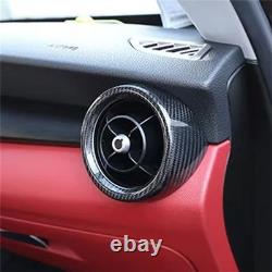 Garniture de couvercle de sortie d’aération latérale pour Alfa Romeo Stelvio 2017-2023 en fibre de carbone