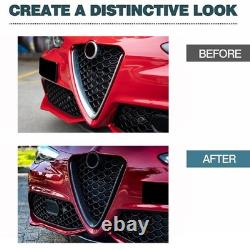 Grille avant en forme de V en fibre de carbone sèche pour Alfa Romeo Giulia Sport 2017-24