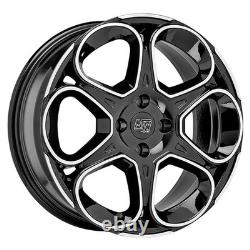Jante en alliage MSW 83 pour Alfa Romeo Spider 7x17 5x110 noir brillant entièrement poli
