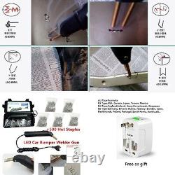 Kit De Réparation En Plastique 220v Hot Stapler Car Bumper Welder Gun & Power Plug Adaptateur