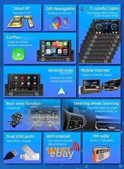 Lecteur radio de voiture Android 10.1 Din 1 avec Bluetooth, WiFi, GPS, USB, Mirror Link 2G+32G