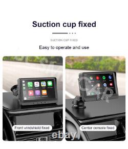 Moniteur de voiture HD portable à écran tactile 7 pouces avec radio de voiture sans fil Carplay Android Auto