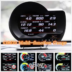 Obdii Plug & Play Car Multi-gauge Turbo Boost Gauge Eau Temp Compteur De Vitesse D'huile