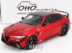 Otto-Mobile 1/18 Alfa Romeo Giulia GTAm 2020 Rosso GTA Red Met OT402 could be translated to French as 'Otto-Mobile 1/18 Alfa Romeo Giulia GTAm 2020 Rosso GTA Rouge Métallisé OT402'.