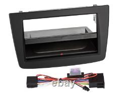 Plaque de radio Inbay DIN pour autoradio pour Alfa Romeo Mito de 2008 noire