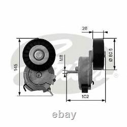 Poulie de tension de courroie V-RIB GATES pour ALFA ROMEO 156 Sportwagon 3.2 GTA 2002-2006