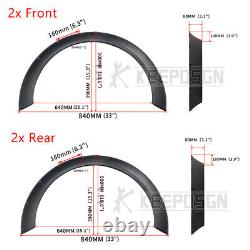 Pour Alfa Romeo 147 156 159 166 Extensions d'ailes mates flexibles 4 extra larges de carrosserie