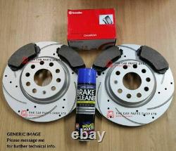 Pour Fiat 500c 0.9 Essence 2013+ Disques perforés rainurés avant et plaquettes Brembo