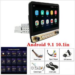Quad-core 10.1po Single 1din Android 9.1 Voiture Mp5 Player Stereo Radio Gps Wifi Bt