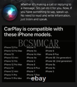 Radio de voiture 7 pouces Double 2DIN pour stéréo Apple CarPlay Écran tactile Bluetooth FM USB
