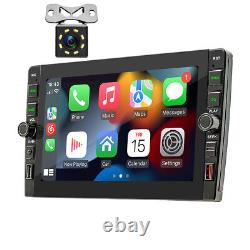 Radio de voiture stéréo Android Double Din avec GPS Nav Player WIFI 1+32G avec caméra arrière à 8 LED