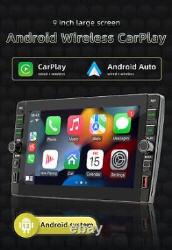 Radio de voiture stéréo Android Double Din avec GPS Nav Player WIFI 1+32G avec caméra arrière à 8 LED