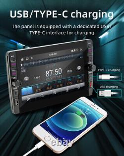 Radio de voiture stéréo Android Double Din avec GPS Nav Player WIFI 1+32G avec caméra arrière à 8 LED