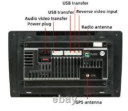 Radio de voiture stéréo Android Double Din avec GPS Nav Player WIFI 1+32G avec caméra arrière à 8 LED