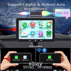 Radio de voiture stéréo portable 7 pouces sans fil avec Carplay Apple et Android Auto lecteur MP5