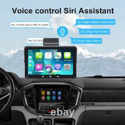 Radio de voiture stéréo portable 7 pouces sans fil avec Carplay Apple et Android Auto lecteur MP5