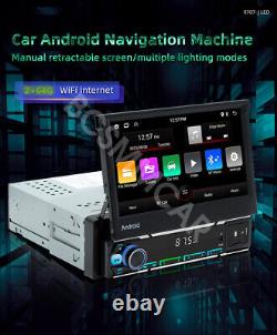 Radio multimédia WiFi pour voiture 7IN 1Din Android 13 GPS Lecteur stéréo Navigation RDS