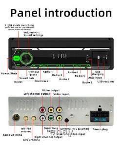 Radio multimédia WiFi pour voiture 7IN 1Din Android 13 GPS Lecteur stéréo Navigation RDS