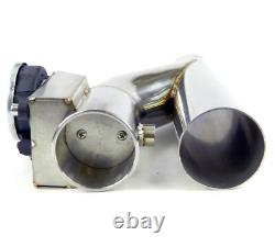 Soupape d'échappement en acier inoxydable + interrupteur / Y-pipe / 55 mm / 2,25 universel
